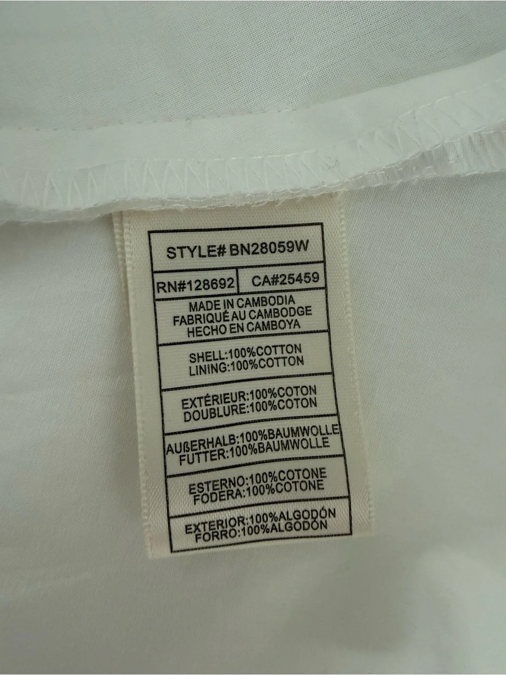 Steve Madden NWT White Cotton Poplin Mini Dress Size L Hidden Side Zip